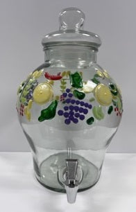 3-gallon Glass Jar with Fruit Decor and 150mm Glass Lid – Urban Oasis
