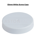 Cap 53mm screw, White