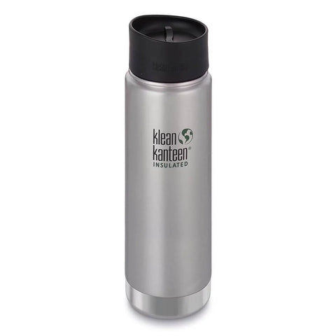Klean Kanteen 20oz Stainless Steel Wide Insulated Bottle w/black café cap