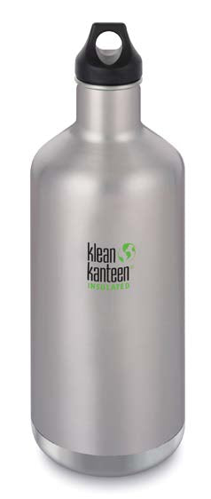 Klean Kanteen 64oz Stainless Steel Classic Vacuum Insulated with Black Loop cap