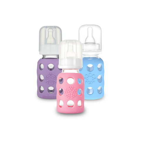 Life Factory 4oz Glass Baby Bottles