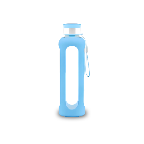 18oz Glass Bottles with Protective Silicone Sleeve