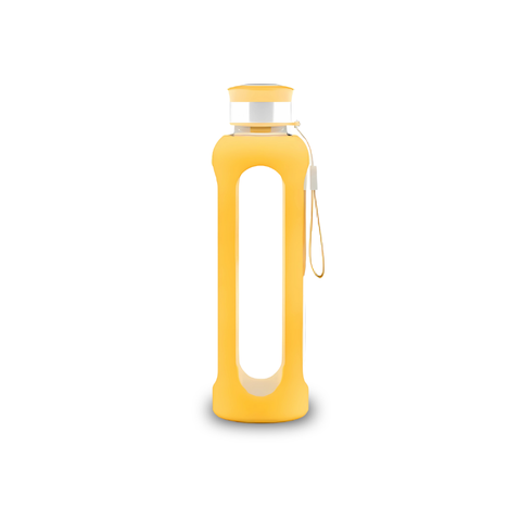 18oz Glass Bottles with Protective Silicone Sleeve