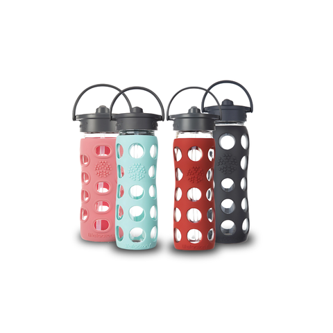 Life Factory 16oz Glass Bottle with Straw Cap