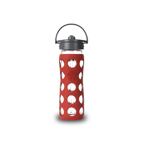 Life Factory 16oz Glass Bottle with Straw Cap