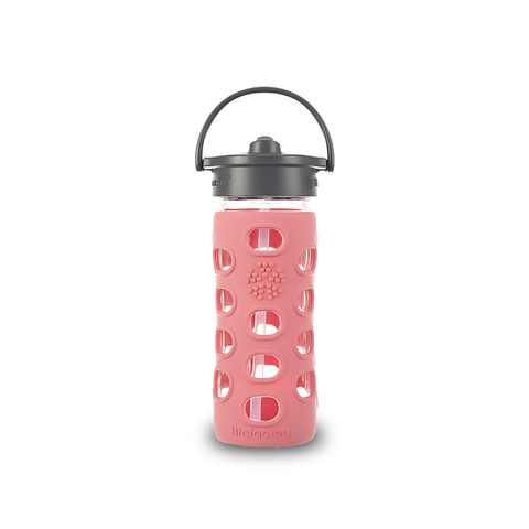 Life Factory 16oz Glass Bottle with Straw Cap