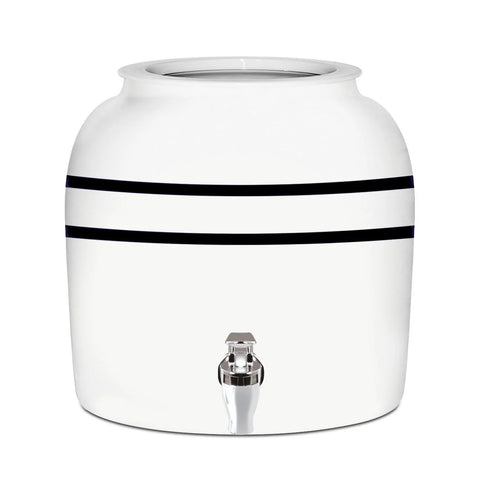 Crock Porcelain Black Stripe w/chrome spout
