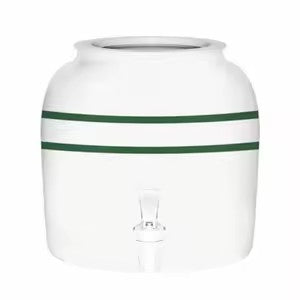 Crock Porcelain Green Stripe w/chrome spout