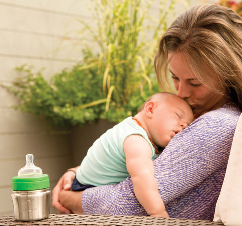 Klean Kanteen 5oz Stainless Steel Baby Bottle with Slow Flow Nipple